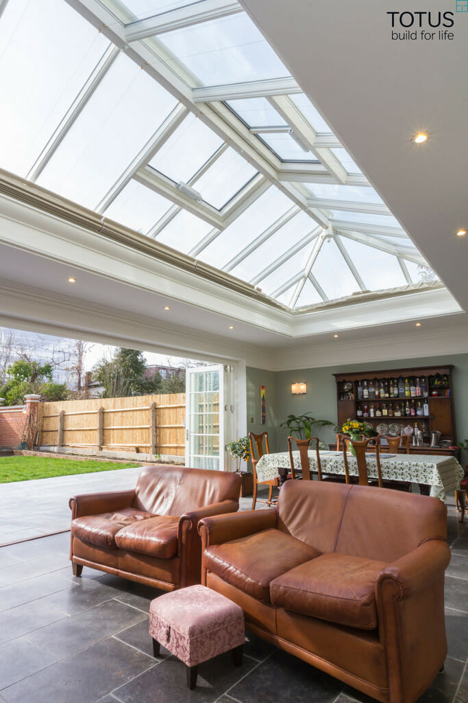 Large window in ceiling