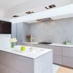 Sleek white kitchen