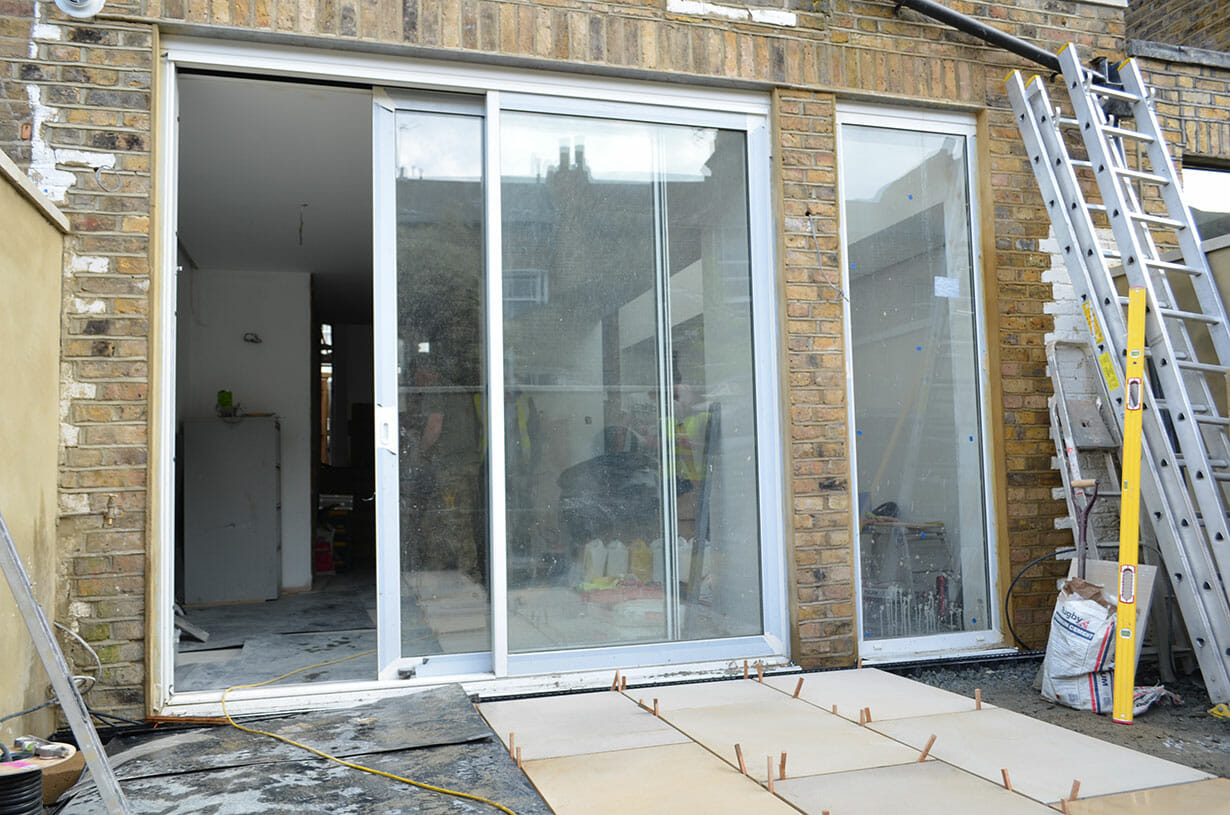 Fitting the patio doors