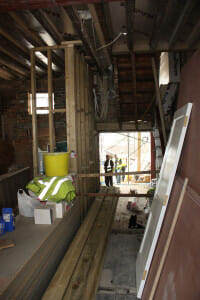 Builders on site