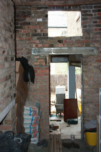 Bare brickwork